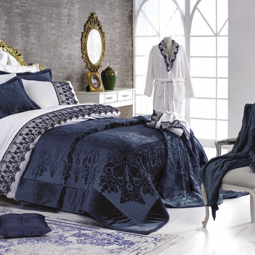 Комплект ZEBRA "LUCY PRMIUM" 20 предметов Y 813 т/синий (Акция)