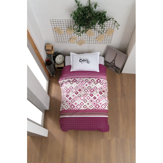 Постельное белье "Карвен" YOUNG STYLE ранфорс 1,5 спальн.Little Queen Pink v-1