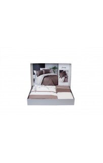 Постельное белье КАРВЕН сатин Де Люкс N045 Serenity mink/cream