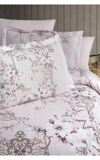 Постельное белье Карвен Stripe Satin с цветным принтом 1.5 спальное N249 -SB008(4пр.) (Акция)