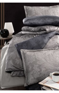 Постельное белье Karven (300 tc) премиум сатин евро N359 GISELLE Cobalt