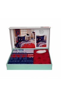 Постельное белье "Карвен" YOUNG STYLE ранфорс 1,5 спальн. Rota Navy Blue v-1