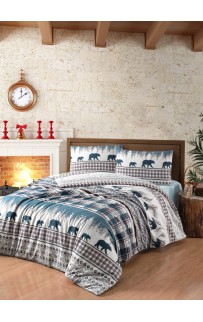 Постельное белье Карвен фланель 1.5 спальн. N243 COZY Green