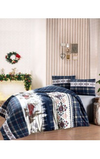 Постельное белье Карвен фланель 1.5 спальн. N243 NATURE Navy Blue