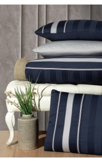 Постельное белье "Карвен" сатин евро Artwel Navy Blue