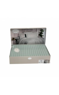 Постельное белье "Карвен" Stripe Satin 1.5 спальн. N 162-SS 013 mint/ментоловый