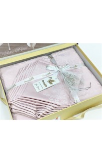 Набор скатерть и салфетки Monalife Vip Cotton 9 шт. 160*220 М 725/PUDRA