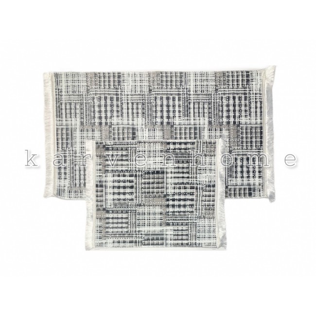 Набор ковриков для ванной Карвен SATEN 60*100/60*50 вискоза/полиэстер KV 430 v-8