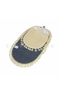 Набор ковриков для ванной Карвен POST DOKUMA OVAL SACAKLI/мех с бахрамой 50*60-60*100 KV 413 bej/бежевый