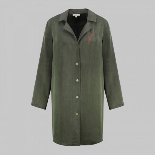 Домашняя рубашка удлиненная Sarev ELITE GROUP DO 5 Kimera Yesil/L