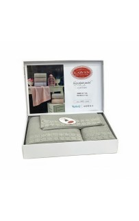 Набор полотенец Карвен " KOZA" махра 50*90/70*140/30*50 HS 1686v6 yesil/серо зеленый