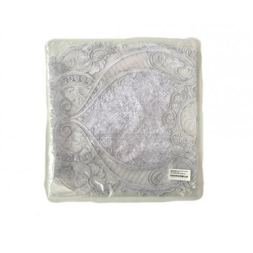 Дорожка Карвен 140*45 велюр с кружевом М840/1443 B01 белый