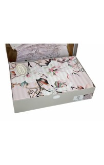 Постельное белье Карвен Stripe Satin с цветным принтом 1.5 спальное N249 -SB008(4пр.) (Акция)