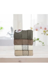 Набор полотенец Карвен "SIDE" Cotton (penye) 50*90 4шт. махра HS 1004
