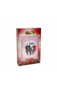 Полотенце Rebeka" Новый год" махра 50*90 1шт HS 1710 v4 pudra/пудровый