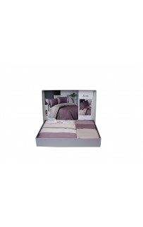 Постельное белье КАРВЕН сатин Де Люкс N045 Serenity Iilac/beige