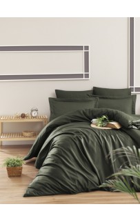 Постельное белье "Карвен" сатин евро (Snazzy Dark Green)