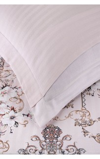Постельное белье Карвен Stripe Satin с цветным принтом 1.5 спальное N249 -SB008(4пр.) (Акция)