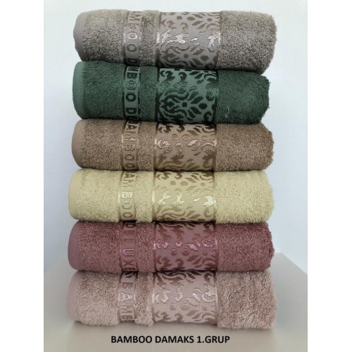 Полотенце Kарвен Bamboo "DAMAKS 1" 70*140 6шт бамбук H 4108
