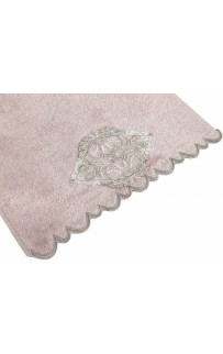 Набор полотенец Карвен "DAMASK"гипюр с кружевом,бамбук 50*90/70*140 HS1716 v3 pudra/пудровый