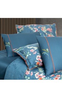 Постельное белье "Sarev" (300 tc) сатин евро N348 LETICIA v1/Mavi.