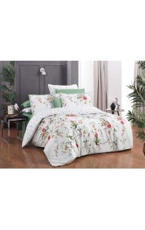 Постельное белье "Sarev"сатин семейное N141 ALYONA v1/Yesil