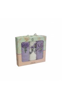 Набор полотенец кухонный NILTEKS "ЛАВАНДА-ВЕЛОСИПЕД" махра 30*50 3 шт.НМ 744 v15 сирен/крем/сирен