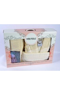 Халат Минтекс Карвен "СRM" c полотенцами 50*90/70*140 махра В 326 (АКЦИЯ)