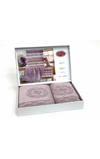 Набор полотенец Карвен "REINA" бамбук 50*90 /70*140 лиловый HS1588