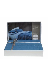 Постельное белье "Sarev Bazaar" ранфорс евро N377 LAUREL v3/Mavi