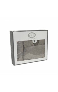 Халат Karven JAGARLI (унисекс) c полотенцами бамбук 50*90(1)/70*140(1) B 1117 gri/серо-бежевый