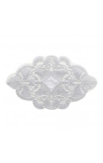 Салфетка Карвен 45*30 велюр с кружевом М836/1723 B01 белый