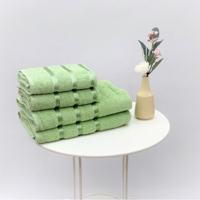 Набор полотенец 50*90(2)/70*140(2) махра HS1599-V2 салатовый
