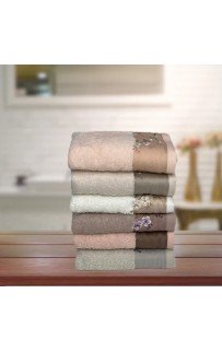 Полотенеце Карвен 70*140 1шт.махра с вышивкой H 7001 BAHAR DALI (Акция)