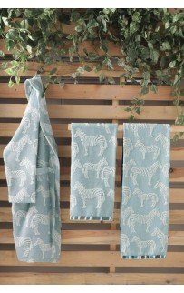 Халат Sarev MARTY махра женский В 1105 v1petrol rengi/серо-зеленый M