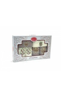 Полотенце в коробке Карвен " Seritli" махра 30*50(2)/ 50*90(2)/70*140(2) HS 1570