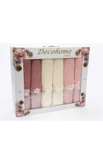 Набор полотенец Карвен "FAKILI" AP. INCILI махра 70*140 6 шт. HS 1455