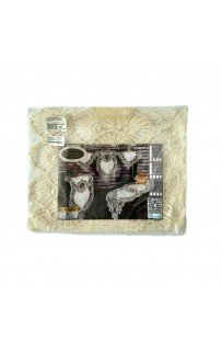 Дорожка Карвен 150*55 велюр с кружевом М842/1503 K15 крем