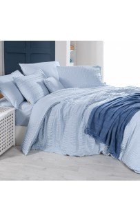 Постельное белье Sarev Mood Comfort жатый хлопок 1.5 спальн. N353 LEON v3/Mavi