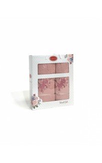 Набор полотенец Карвен "PAPATYA" махра 50*90/70*140 HS1618 v2 св.пудра(акция)