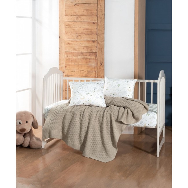 Комплект Карвен детский с пледом сатин D 038 Stellar Beige