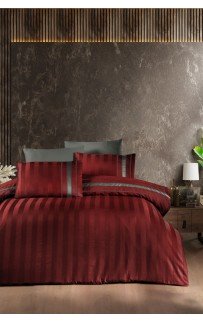 Постельное белье "Карвен" сатин евро Artwel Dark Red