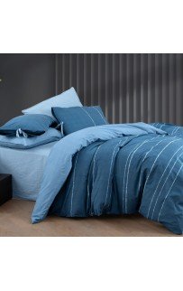 Постельное белье "Sarev Bazaar" ранфорс евро N377 LAUREL v3/Mavi