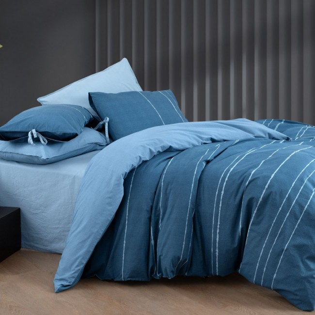 Постельное белье "Sarev Bazaar" ранфорс евро N377 LAUREL v3/Mavi