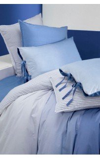 Постельное белье "Sarev"ранфорс семейное "SAN MARINO" v3/голубой