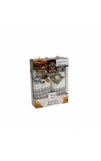 Набор полотенец кухонный NILTEKS "КОФЕ" вафля 35*45 2 шт.НМ 768 v1 крем/кофейный