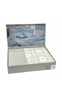 Постельное белье Карвен бамбук евро N065 Jardin ментоловый (Акция)