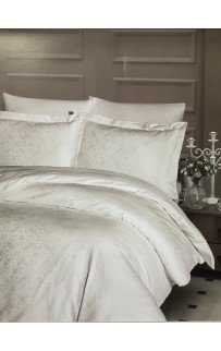 Постельное белье "Карвен" жаккард евро (Lamone Cream)