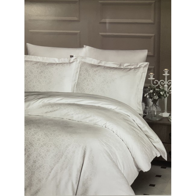 Постельное белье "Карвен" жаккард евро (Lamone Cream)