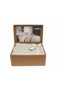 Постельное белье Sarev Mood Comfort жатый хлопок, лен евро N357 MADRID v1/Bej